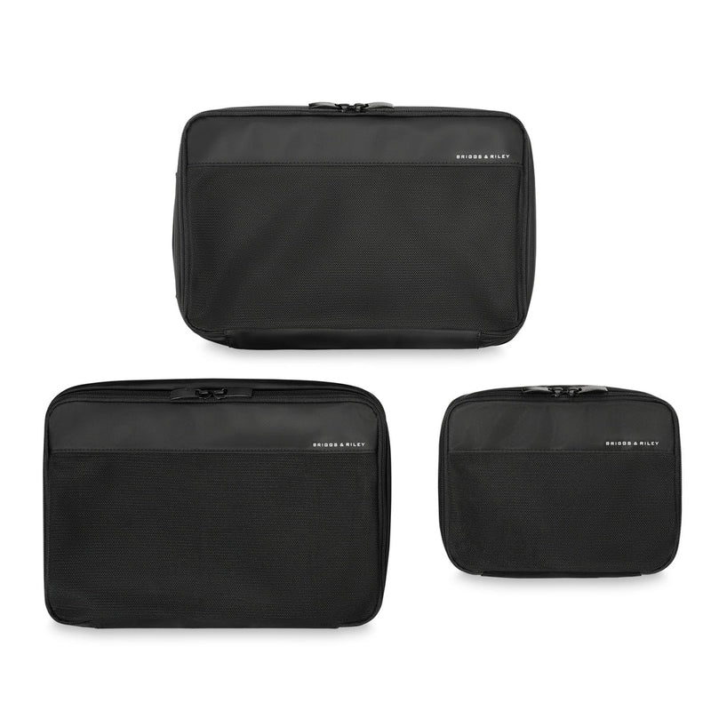 Briggs & Riley carry-on compression packing cubes set for organized packing and space-saving travel storage.