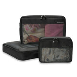 Briggs & Riley check-in packing cube set with multiple organized compartments for travel storage