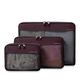 Briggs & Riley Check-In Packing Cube Set with multiple organized compartments for travel packing and luggage organization.