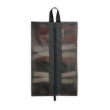 Briggs & Riley translucent shoe pouch for packing organization, clear plastic with zipper closure, ideal for travel shoe storage.