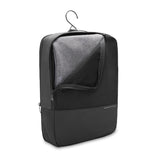 Briggs & Riley hanging laundry compression cube for travel packing organization, with zipped compartments and handle for convenience.