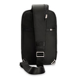 Briggs & Riley @work sling bag shown from the back, featuring sleek design, adjustable strap, and durable material.