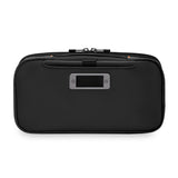Briggs & Riley ZDX hanging toiletry kit with multiple compartments and hanging hook, compact travel toiletry bag for personal care essentials.