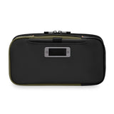 Briggs & Riley ZDX hanging toiletry kit with multiple compartments and durable nylon material for travel organization.