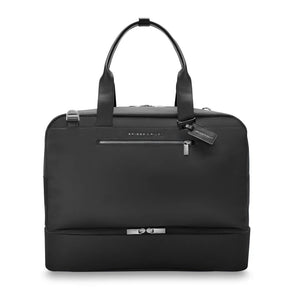 Briggs & Riley Rhapsody weekender tote bag with spacious interior, sturdy handles, and sleek black design for travel and daily use.