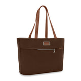 Briggs & Riley Baseline Traveler Tote in limited edition chocolate, stylish tote bag with structured design and top handles.