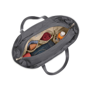Briggs & Riley Baseline Traveler Tote in limited edition steel gray with sturdy handles and spacious interior for travel essentials.