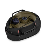 Briggs & Riley ZDX expandable overnighter tote bag with sturdy handles and sleek design, ideal for travel and everyday use.