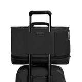 Briggs & Riley ZDX expandable overnighter tote bag with durable fabric and multiple compartments, ideal for travel and daily use.
