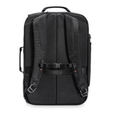 Briggs & Riley ZDX large convertible backpack duffel, black travel backpack with multiple compartments and shoulder straps.