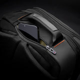Briggs & Riley large convertible travel backpack duffel with a front cell phone pocket and multiple compartments.