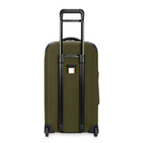 Briggs & Riley ZDX medium upright wheeled duffel bag with sturdy handles and wheels, shown from the back view.