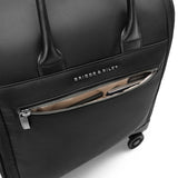 Black Briggs & Riley Rhapsody wheeled tote cabin bag with sturdy wheels and a sleek design, perfect for travel convenience.