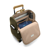 Black Briggs & Riley Rhapsody wheeled tote cabin bag with a sturdy handle and smooth rolling wheels for travel convenience.