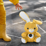 Chipolo ONE Spot Bluetooth tracker with bunny rabbit design, used for locating keys, bags, or other personal items.