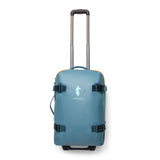 Cotopaxi Allpa 38L Roller Bag in Blue Spruce, lightweight carry-on luggage with sturdy wheels and handle for easy travel.