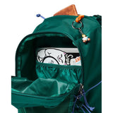 Cotopaxi Elqui 24L backpack in vibrant kale green with adjustable straps and spacious main compartment.