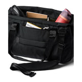 Black Cotopaxi Viaje 35L travel duffel bag with sturdy handles and zipper closure, designed for versatile travel use.