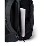 Cotopaxi Allpa 35L travel backpack in black with adjustable straps and multiple compartments, designed for versatile travel use.