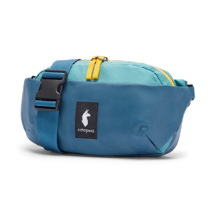 Cotopaxi Coso 2L Hip Pack waist pack in Abyss Coastal with adjustable strap and zippered pocket for everyday carrying.