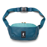 Cotopaxi Coso 2L Hip Pack waist pack in Abyss Coastal color, showing compact design and adjustable strap for everyday use.