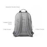 Large Dagne Dover Dakota Neoprene Backpack showing its sleek black design with adjustable straps and spacious main compartment.