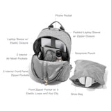 Large Dagne Dover Dakota neoprene backpack with front pocket and adjustable straps, designed for everyday use.