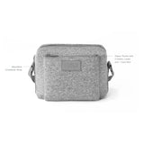 Dagne Dover Micah Neoprene Crossbody Bag in black with adjustable strap and sleek design, perfect for everyday use.