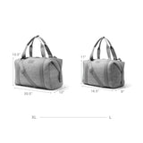 Dagne Dover Landon Neoprene Carryall Bag in extra large size, showcasing its spacious design and black neoprene material.