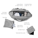 Dagne Dover Landon Neoprene Carryall Bag in extra large size, showing the top view with handles and spacious interior.