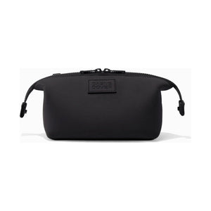 Large Dagne Dover Hunter Toiletry Bag in black with multiple compartments and a sleek, water-resistant design.