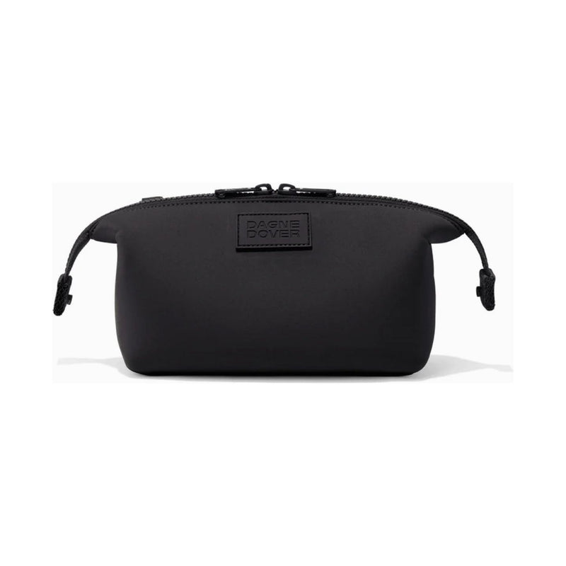 Large Dagne Dover Hunter Toiletry Bag in black with multiple compartments and a sleek, water-resistant design.