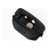 Large Dagne Dover Hunter Toiletry Bag in black with multiple compartments and a sleek design for travel organization.