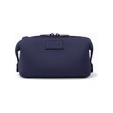 Large Dagne Dover Hunter Toiletry Bag in black with multiple compartments for travel essentials and personal care items.