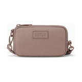 Dagne Dover Mara phone sling in black fabric with adjustable strap and compact design for on-the-go convenience.