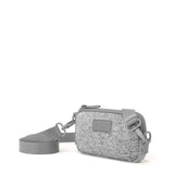 Dagne Dover Mara Phone Sling in Heather Grey, made of neoprene, with adjustable strap and compact design for everyday use.