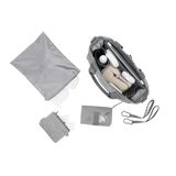 Dagne Dover Wade Diaper Tote in Heather Grey made of neoprene, showing the top-down view of the stylish, functional tote bag.