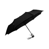 Black Davek Solo umbrella with sleek, compact design and sturdy canopy, ideal for rain protection and everyday use.