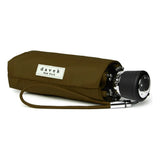 Compact Davek Mini Umbrella shown open with black canopy, lightweight and durable design by Davek.
