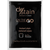 DeCrease Destain Stain Removal Wipes in a resealable pack, showing wipes with stain removal formula for clothes and fabric cleaning.