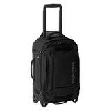 Black Eagle Creek Gear Warrior XE 2-Wheel Convertible Carry-On Luggage with sturdy handle and four wheels, ready for travel.