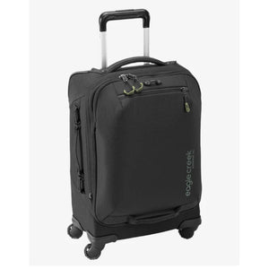 Black Eagle Creek Expanse 4-Wheel 21.5-inch carry-on luggage with sturdy wheels and compact design for international travel.