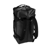 Eagle Creek Migrate Duffel 60L in black with sturdy handles and zippered compartments, designed for travel and durable storage.