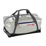 Eagle Creek Migrate 60L duffel bag with durable fabric, carrying handles, and side zippers for versatile travel and storage.