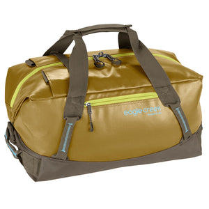Eagle Creek Migrate Duffel 40L in black, showing durable fabric, dual handles, and adjustable shoulder strap for versatile travel use.