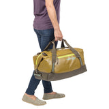 Eagle Creek Migrate Duffel 40L in black, showing the durable fabric, zipper closure, and adjustable shoulder strap.