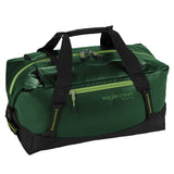 Eagle Creek Migrate 40L duffel bag with durable fabric and zippered compartments, shown in black on a plain background.