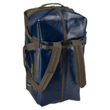 Eagle Creek Migrate Duffel 90L in black, showing the spacious main compartment, sturdy handles, and durable fabric for travel.
