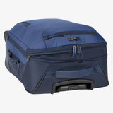 Midnight black Eagle Creek Expanse 4-wheel 26-inch 60L travel suitcase with durable wheels and spacious interior.