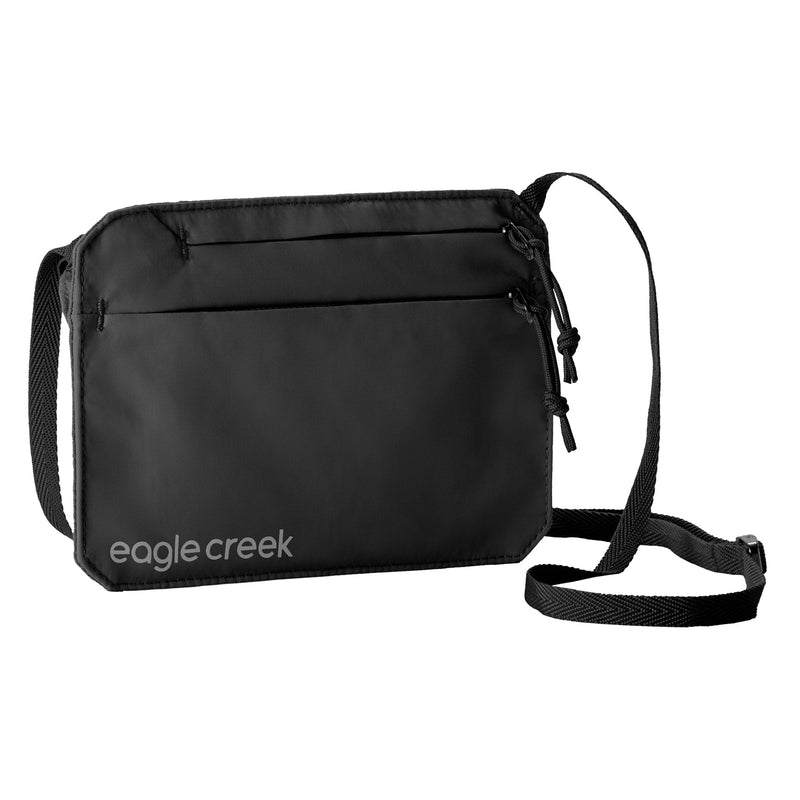 Black Eagle Creek Undercover RFID Neck Wallet, a discreet money belt with RFID protection for secure travel storage.